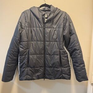 Adidas Dark Gray Quilted Jacket